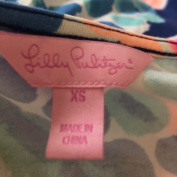 Lilly Pulitzer Ariana pink and blue seashell Asymmetric dress size XS - Picture 6 of 7